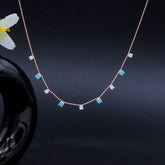 Rose Gold Plated Twilight Spark 925 Sterling Silver Necklace